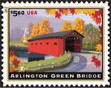 Arlington Green covered bridge stamp