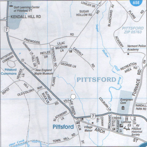 Pittsford Village map