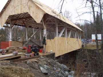 Greenbanks Hollow Bridge, Danville. Vt.<br>(45-03-01)<br>Photo by Mert Leonard, 11-
15-02