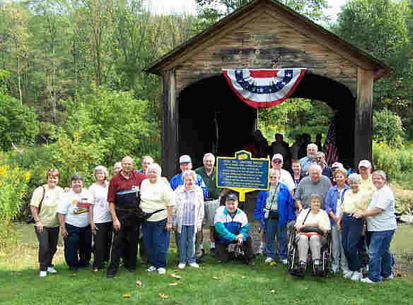 New York State Covered Bridge Society members at Hyde hall Bridge 9/9/06