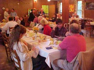 Dinner at the Grange Hall: Photo by David
Guay, 9/16/00
