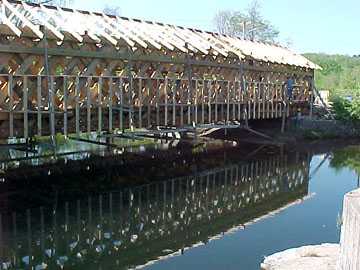 Paper Mill Bridge Rehabilitation: Photo by
David Guay, 5/17/00