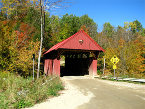 Red covered bridge by Bill Caswell