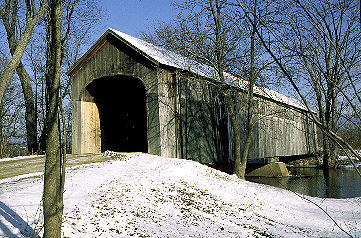 Salisbury Station Bridge. Photo from Spanning Time - Vermont's Covered Bridges by Joe
Nelson 1997