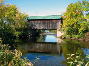 Scribner covered bridge by Bill Caswell