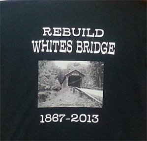Whites covered bridge shirt design #1