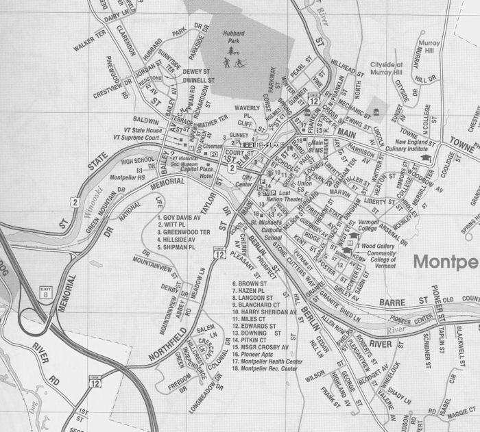 Map of Montpelier