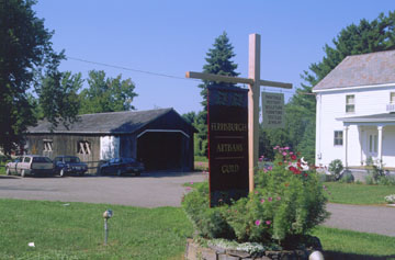 The Ferrisburgh Artisans Guild Gallery and covered bridge