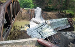 Humpback covered bridge after the fire