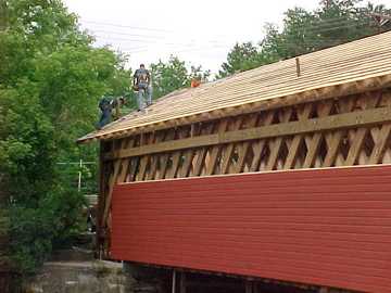 Paper Mill Bridge Rehabilitation: Photo by
David Guay, 6/15/00