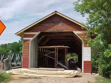 Paper Mill Bridge Rehabilitation: Photo by
David Guay, 6/26/00