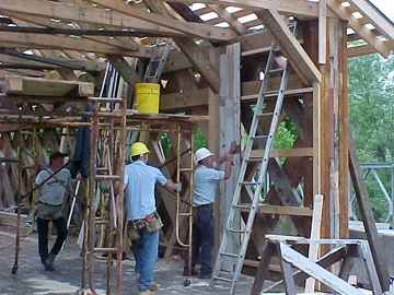 Paper Mill Bridge Rehabilitation: Photo by
David Guay, 6/15/00