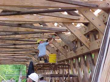 Paper Mill Bridge Rehabilitation: Photo by
David Guay, 6/15/00