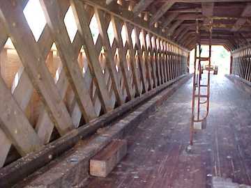 Paper Mill Bridge Rehabilitation: Photo by
David Guay, 6/26/00