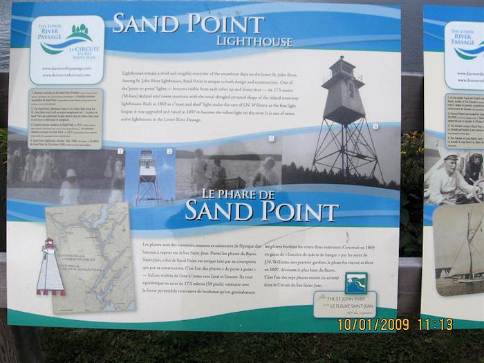 Sand Point Sign. Photo by the Keatings
October 1, 2009