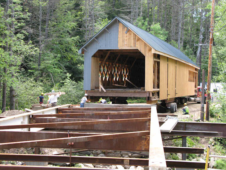 The new Williamsville Covered Bridge